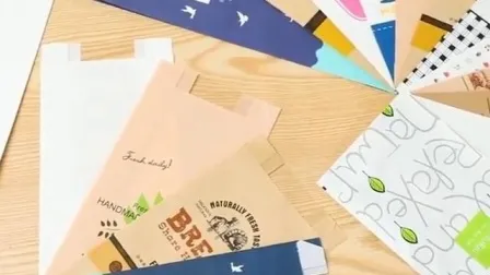 透明な窓が付いているクラフト紙耐油性卸売テイクアウトトースト包装