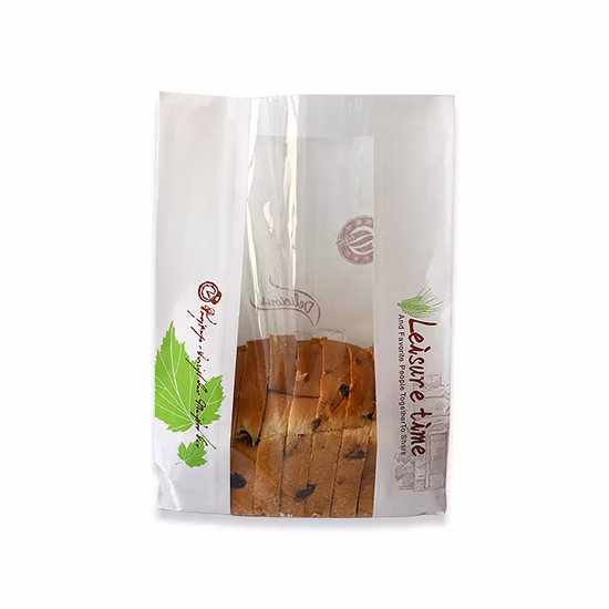 卸売カスタム廃棄物、天然クラフト紙、菓子、耐油窓製品、キャンディーパン袋